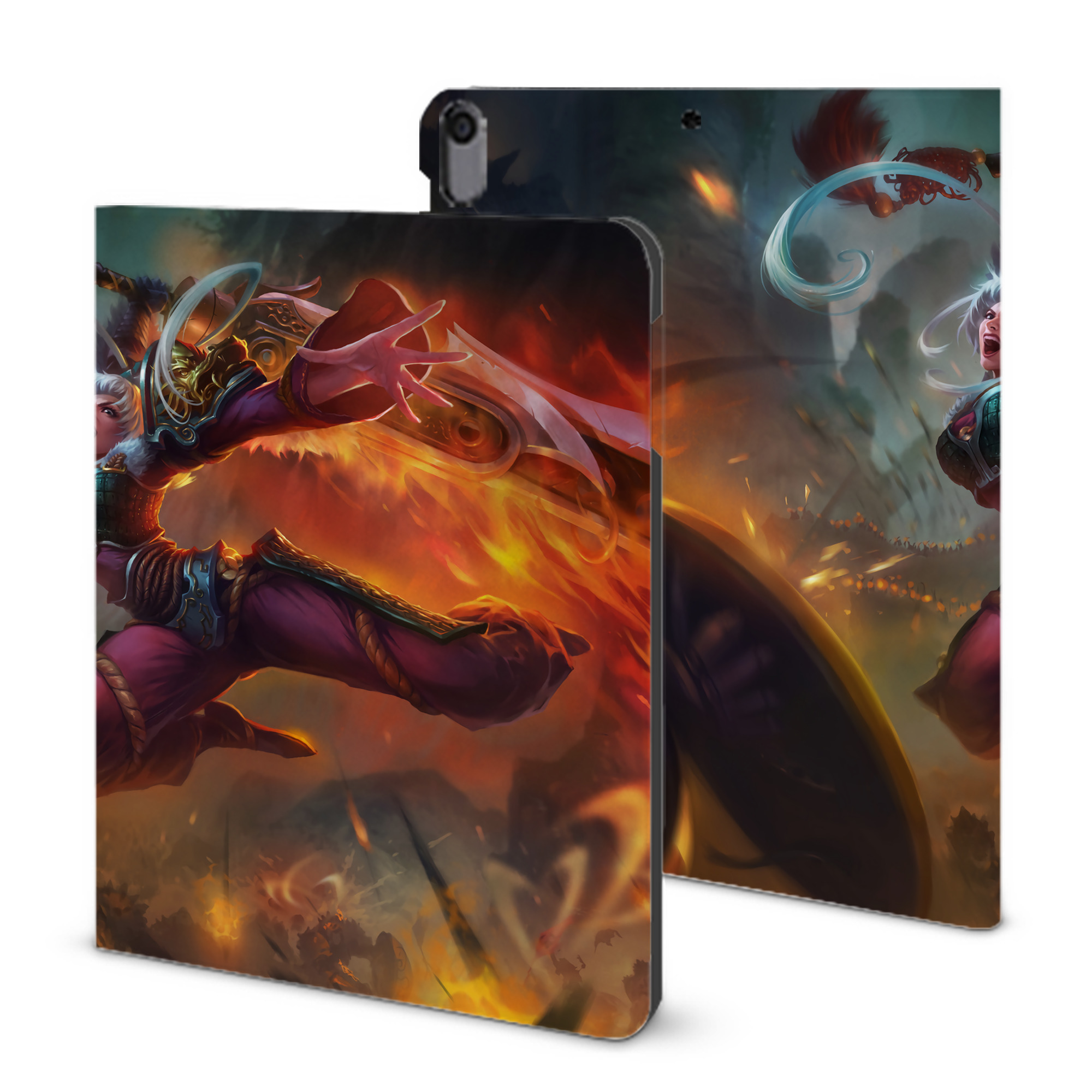 （画像用） リーグ・オブ・レジェンド League of Legends LOL IPad ケース ブック型 PUレザー TPU 耐衝撃 軽量 薄型 ペン収納なし 全面保護 IPad 各モデル対応